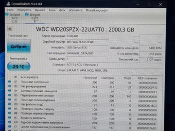 Б/в Жорсткий диск Wd blue 2.5" 2 tb 01-200817697