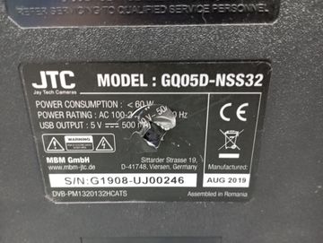 Б/в Телевізор Jtc gq05d-nss32 01-200819604