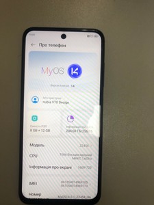 Б/в Мобільний телефон Zte nubia v70 design 8/256gb 01-200972663