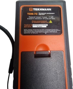 Б/в Лазерний нівелір Tekhmann tdm-70 01-200994795