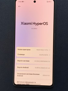 Б/в Мобільний телефон Xiaomi redmi note 13 pro 4g 8/256gb 01-201097367