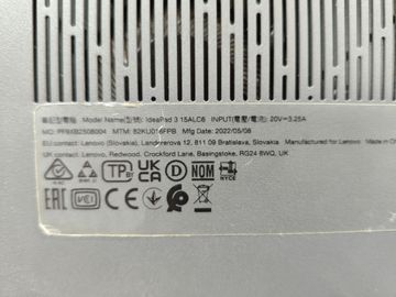 Б/в Ноутбук Lenovo 15/ryzen 5 5500u ddr4/8gb ddr4/hdd *відсутній/ssd 512 gb/*інтегрована 01-200738309