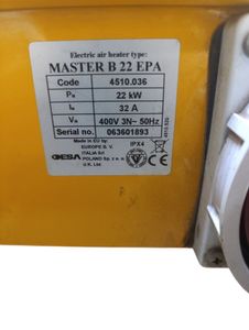 Б/в Теплова гармата Master b 22 epb 01-200633004