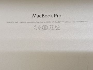 Б/в Ноутбук Apple a1398 15,4" core i7 2ghz/ram8gb/ssd256/intel iris pro 1536 mb 01-200892848