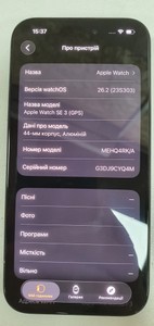Б/в Смарт-годинник Apple watch se 3 gps 44mm alu. case 01-200914754