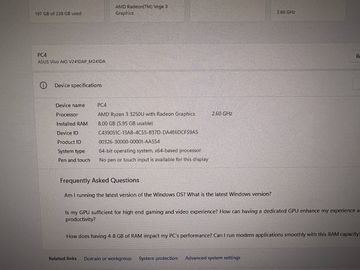 01-200778156: Asus vivo aio 23,8/ryzen 3 3250u/ ram 8gb/ssd 256gb/video radeon vega 3