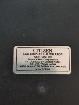Б/у Калькулятор Citizen sdc-888 01-200870362