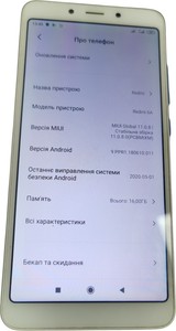 Б/в Мобільний телефон Xiaomi redmi 6a 2/16gb 01-201029968