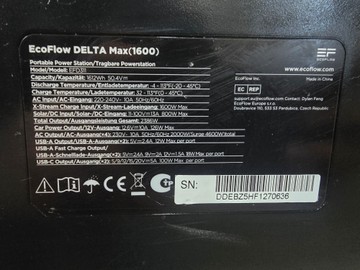 Б/в Зарядна станція Ecoflow delta max 1600 01-201142628