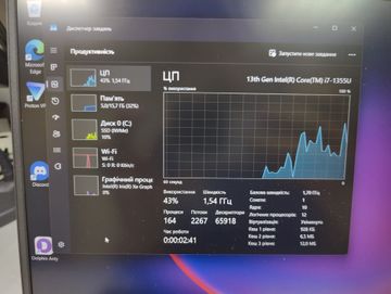 Dell 15/core i7-1355u ddr5/16gb ddr5/hdd *відсутній/ssd 1000 gb/*інтегрована