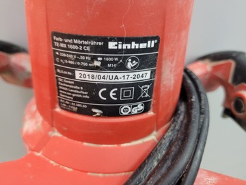 Б/у Дрель-миксер Einhell te-mx 1600-2 ce 01-200990325
