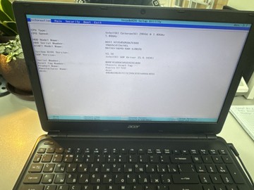 Б/в Ноутбук Acer 16/celeron 2955u ddr3/4gb ddr2/ssd *відсутній/geforce gt130m 01-201091461
