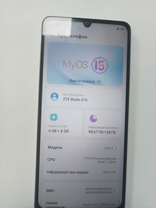 Б/у Мобильный телефон Zte blade a76 4/128gb 01-200836605