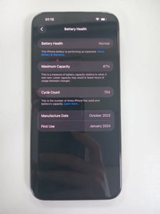 Б/в Мобільний телефон Apple iphone 15 pro max 256gb esim 01-200905331