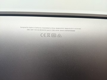 Б/в Ноутбук Apple macbook pro 16" 2019 /a2141 /core i7 2,6ghz /ram 16gb /ssd 500gb /amd radeon pro 5300m 01-200845707