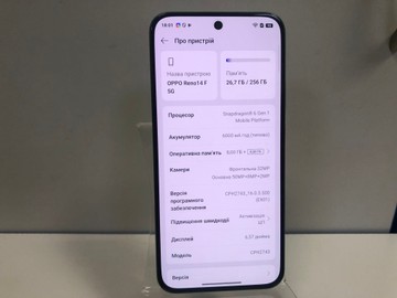 Б/у Мобільний телефон Oppo reno14 f 5g 8/256gb 01-200954587