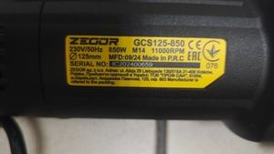 Б/в Кутова шліфмашина Zegor gcs125-850 01-201035867