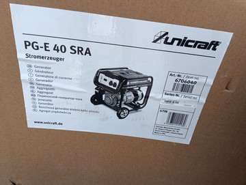 Б/в Бензиновий генератор Unicraft pg-e 40 sra 01-201041715