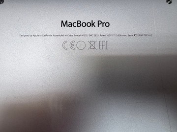 Б/в Ноутбук Apple macbook pro/ a1502 13,3"/ core i5 2.7ghz/ram8gb/ssd256gb/iris 6100 01-201123439