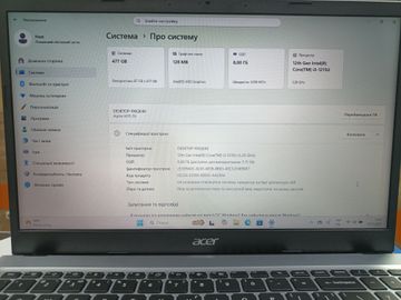 01-200788070: Acer 15/core i3-1215u ddr5/8gb ddr4/hdd *відсутній/ssd 512 gb/*інтегрована