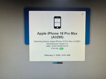 Б/в Мобільний телефон Apple iphone 16 pro max 256gb 01-200862582