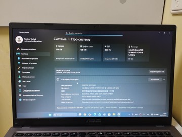 Б/в Ноутбук Asus 15/core i3-1005g1 ddr4/8gb ddr4/hdd *відсутній/ssd 256 gb/*інтегрована 01-200945589