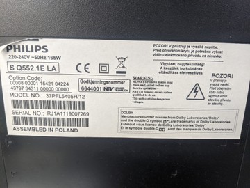 Б/в Телевізор Philips 37pfl5405h 01-200950363