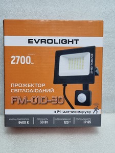 Б/в Лампа з датчиком руху Євросвітло fm-01d-30 01-201058080