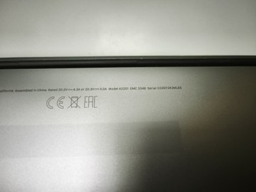 Б/в Ноутбук Apple macbook pro a2251/core i7 2.3ghz/ram16gb/ssd512gb/iris plus 01-201096871