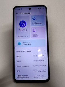 Б/в Мобільний телефон Zte nubia neo 2 5g 8/256gb 01-201127353