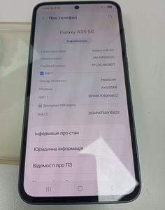 Б/в Мобільний телефон Samsung galaxy a35 5g 6/128gb 01-200845932