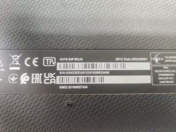 Б/в Ноутбук Acer 15/ryzen 5 7520u ddr5/16gb ddr5/hdd *відсутній/ssd 512 gb/*інтегрована 01-200902739