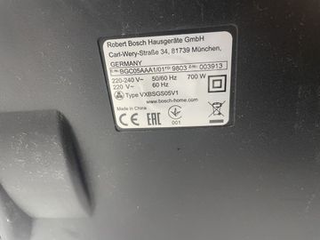 Б/у Пылесос Bosch serie 2 vxbsgs05v1 01-200911524