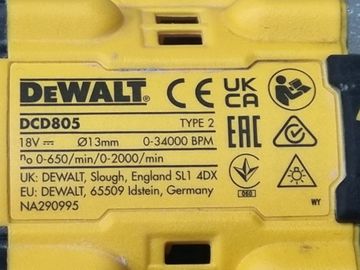 Б/в Шурупокрут Dewalt dcd805p2t 01-200909985