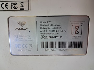 Б/в Клавіатура Aula f75 wireless 01-200892739