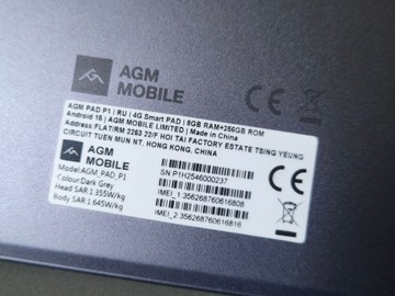 Б/в Планшет Agm pad p1 8/256gb lte 01-201039995