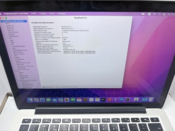 Б/в Ноутбук Apple macbook pro/ a1502 13,3"/ core i5 2.7ghz/ram8gb/ssd256gb/iris 6100 01-201123439