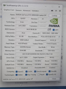 Б/в Ноутбук Acer 15/core 5 210h ddr4/16gb ddr5/hdd *відсутній/ssd 512 gb/geforce rtx3050 6gb 01-201158630