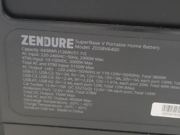 Б/у Зарядная станция Zendure superbase v6400 3800вт ups semi-solid gridflow wifi/bt 01-200880494