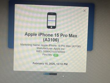 Б/в Мобільний телефон Apple iphone 15 pro max 256gb 01-200900728