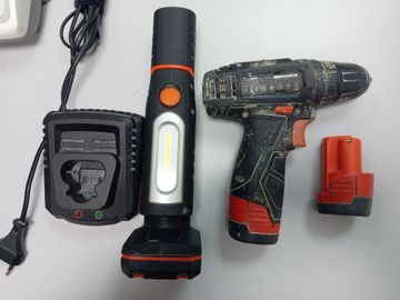 Б/в Набір інструментів Dnipro-M cd-12cx compact+ll-12 ulltra 2 акб 2ah +1акб 4 ah+зп 01-200908980