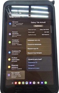 Б/в Планшет Samsung galaxy tab active 5 wi-fi 6/128gb 01-200907598