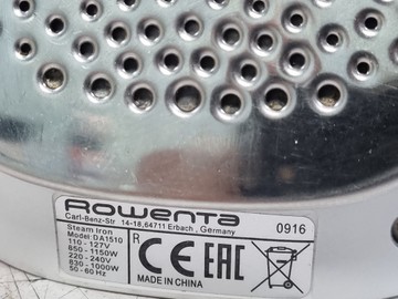Б/в Праска Rowenta da 1510 f1 01-201037803