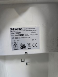 Б/в Парогенератор Miele b3847 01-201142629