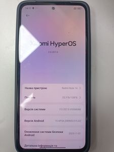 Б/в Мобільний телефон Xiaomi redmi note 14 6/128gb 01-200861330