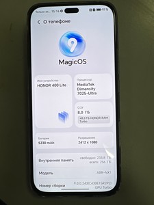 Б/в Мобільний телефон Honor 400 lite 8/256gb 01-200996633