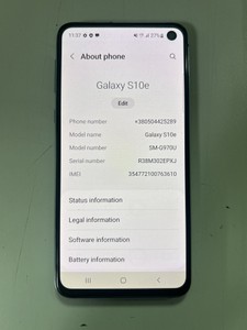 Б/у Мобільний телефон Samsung galaxy s10e sm-g970u1 6/128gb 01-201001432