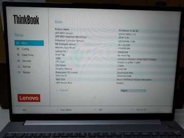 Б/у Ноутбук Lenovo 15/core 7 240h ddr4/16gb ddr4/hdd *відсутній/ssd 1000 gb/*інтегрована 01-201005209