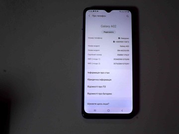 Б/в Мобільний телефон Samsung galaxy a02 2/32gb 01-201152698