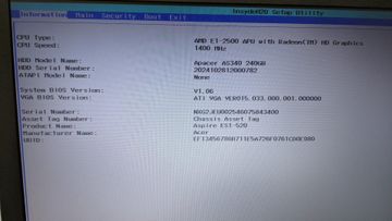 01-200786774: Acer 16/e1 2500 ddr3/8gb ddr5/hdd *відсутній/ssd 240 gb/*інтегрована